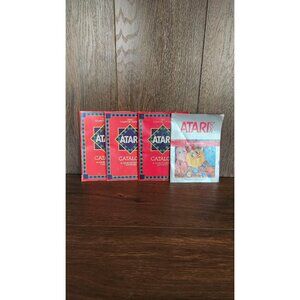 Vintage Atari Game Catalogue Bundle Set of 4 Ms. Pacman, 45 Game Program